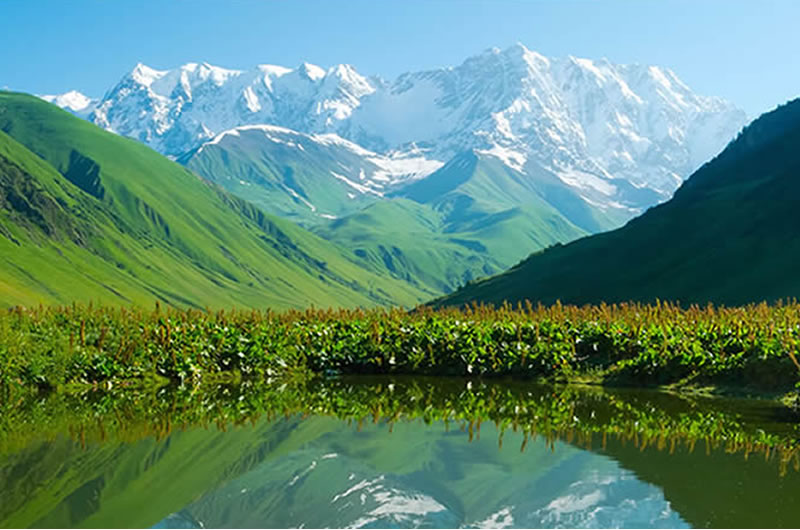 Alpine Lake Near Ushguli, Svaneti region