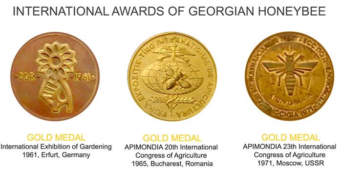 Caucasian bees where awarded 3 Gold medals