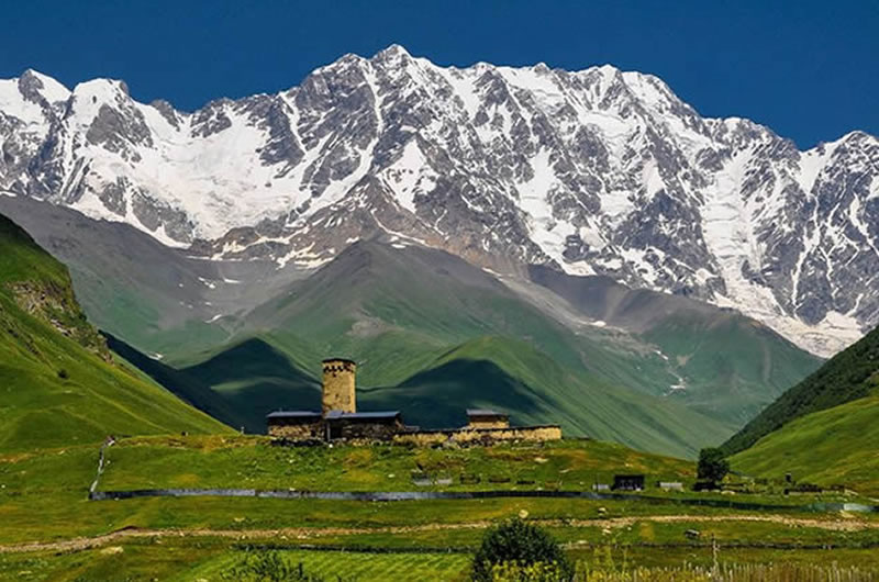Lamaria Chapel in Village Ushguli,  Svaneti region